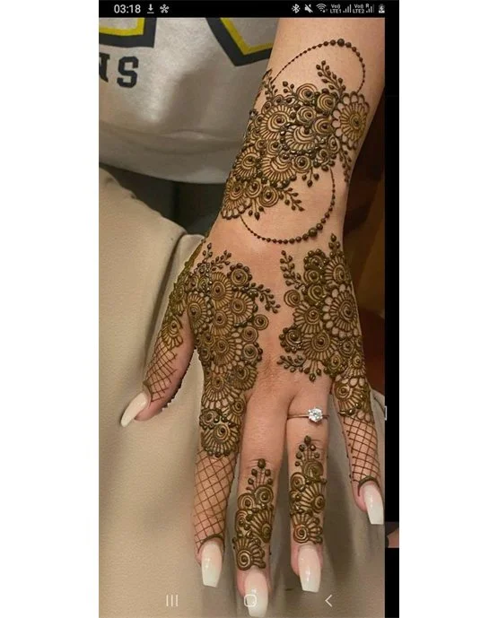 Orchid And Fusion Beautiful Back Hand Mehndi Design Symmetry Orchid And Fusion Beautiful Back Hand Mehndi Design Symmetry